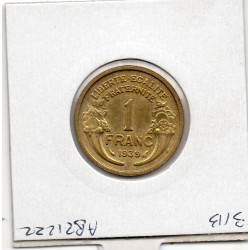 1 franc Morlon 1939 Sup+, France pièce de monnaie