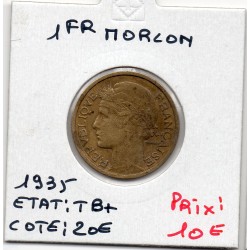1 franc Morlon 1935 TB+, France pièce de monnaie