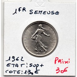 1 franc Semeuse Nickel 1962 Sup+, France pièce de monnaie