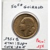 50 francs Coq Guiraud 1951B Sup+, France pièce de monnaie