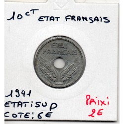 10 centimes état Français 1941 Sup, France pièce de monnaie
