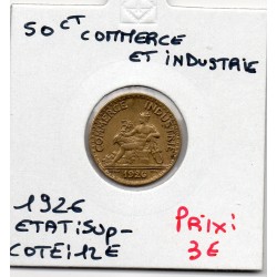 Bon pour 50 centimes Commerce Industrie 1926 Sup-, France pièce de monnaie