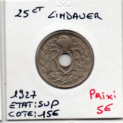 25 centimes Lindauer 1927 Sup, France pièce de monnaie