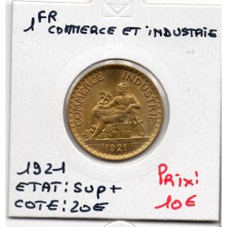 Bon pour 1 franc Commerce Industrie 1921 Sup+, France pièce de monnaie