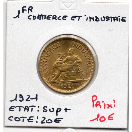 Bon pour 1 franc Commerce Industrie 1921 Sup+, France pièce de monnaie