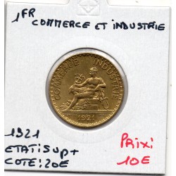 Bon pour 1 franc Commerce Industrie 1921 Sup+, France pièce de monnaie