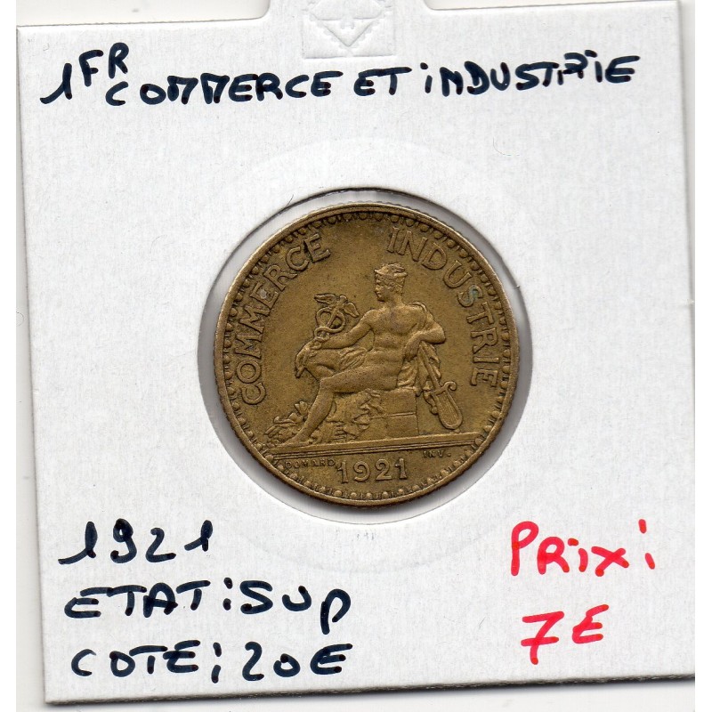 Bon pour 1 franc Commerce Industrie 1921 Sup, France pièce de monnaie