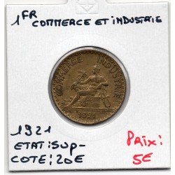 Bon pour 1 franc Commerce Industrie 1921 Sup-, France pièce de monnaie