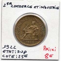 Bon pour 2 francs Commerce Industrie 1922 Sup, France pièce de monnaie
