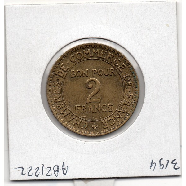 Bon pour 2 francs Commerce Industrie 1922 Sup, France pièce de monnaie