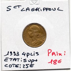 5 centimes Lagriffoul 1993 4 plis Sup, France pièce de monnaie