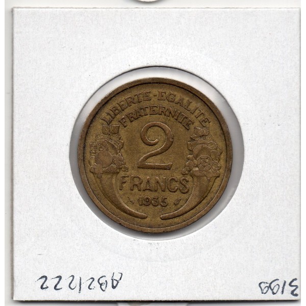 2 francs Morlon 1935 TTB, France pièce de monnaie