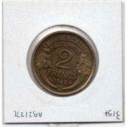 2 francs Morlon 1940 Sup+, France pièce de monnaie