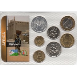 Djibouti Série 7 pièces 1991-2013 FDC pièces de monnaie