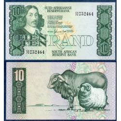 Afrique du sud Pick N°120b, A-UNC Billet de banque de 10 rand 1978-1993