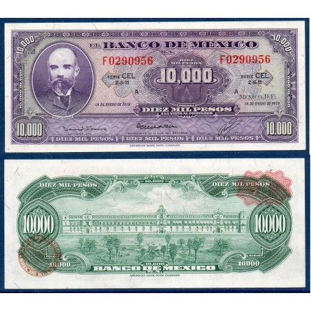 Mexique Pick N°72, Billet de banque de Banque de 10000 pesos 1978