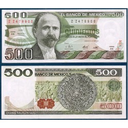 Mexique Pick N°75a, Billet de Banque de 500 pesos 1981