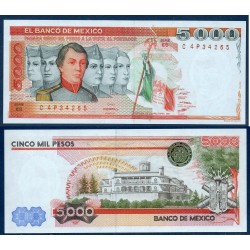 Mexique Pick N°83b, Billet de Banque de 5000 pesos 26.7.1983
