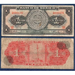 Mexique Pick N°59g, Billet de banque de Banque de 1 peso 1961