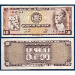 Perou Pick N°104b, Billet de banque de 500 Soles 1970-1973