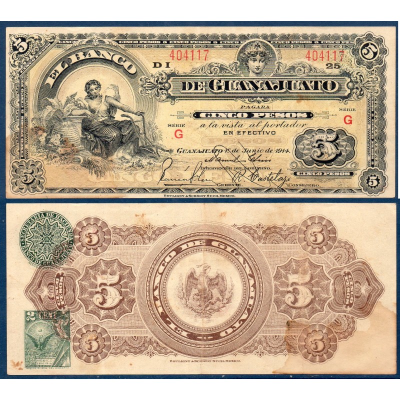 Mexique Pick N°S296, Billet de Banque de 10 pesos 1913