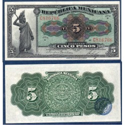 Mexique Pick N°S685a, Spl Billet de Banque de 5 pesos 1915