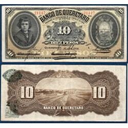 Mexique Pick N°S391b, TTB- Billet de Banque de 10 pesos 1914