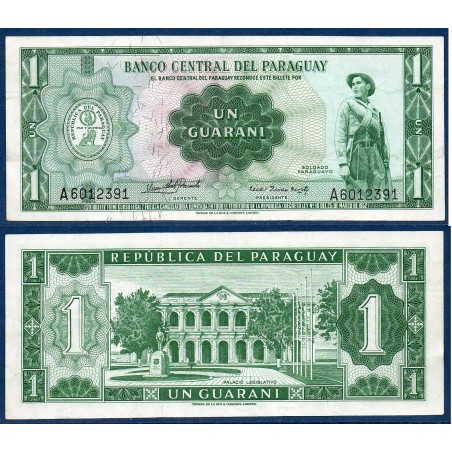 Paraguay Pick N°193a, Spl Billet de banque de 1 Guaranie 1963