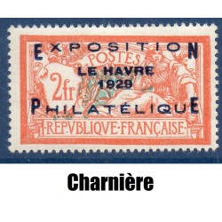 Timbre France Yvert No 257A Exposition du Havre neuf * avec charnière
