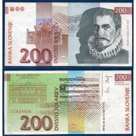 Slovénie Pick N°15a, Billet de banque de 200 Tollarjev 1992