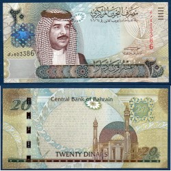 bahreïn Pick N°29, neuf Billet de banque de 20 Dinars 2006