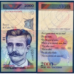 Cap vert Pick N°66a, Neuf Billet de banque de 2000 escudos 1999