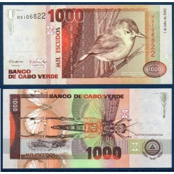 Cap vert Pick N°65b, Neuf Billet de banque de 1000 escudos 2002