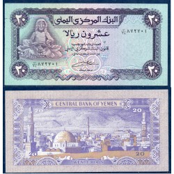 Yemen Pick N°19c, Billet de banque de banque de 20 Rials 1985