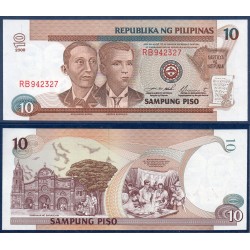 Philippines Pick N°187f, Billet de banque de 10 Piso 1999-2001