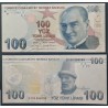 Turquie P.226e, neuf Billet de 100 Lira 2009 Mustafa Efendi
