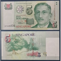 Singapour Pick N°47A, Billet de banque de 5 Dollars 2005