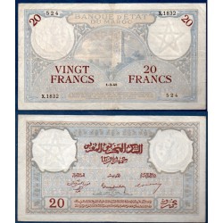 Maroc Pick N°18b, TTB Billet de banque de 20 francs 1.3.1945