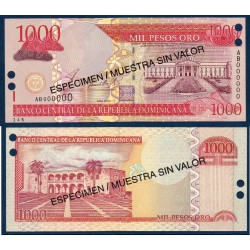 Republique Dominicaine Pick N°173s, Neuf Billet de banque de 1000 Pesos 2002 specimen