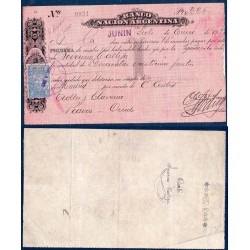 Espagne cheque de la banco de la nacion argentina, Billet de banque de 225 pesetas 1926