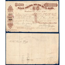 Espagne cheque banco Espanol del rio de la plata, Billet de banque de 250 pesetas 1908