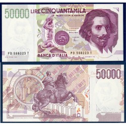 Italie Pick N°116c, Neuf Billet de banque de 50000 Lire 1997-1999
