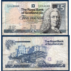 Ecosse Pick N°352e, TB Billet de banque de 5 pounds 2008-2010 Royal Bank of Scotland