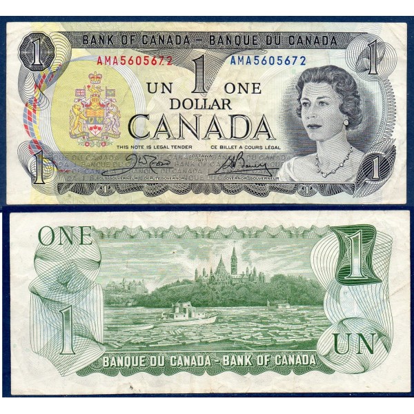 Canada Pick N°85c, TB Billet de banque de 1 dollar 1973