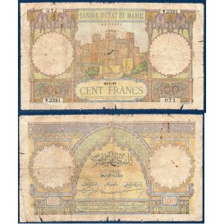 Maroc Pick N°20, AB Billet de banque de 100 francs 24.1.1947