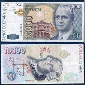 Espagne Pick N°166, TTB Billet de banque de 10000 pesetas 1992