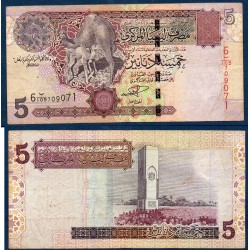 Libye Pick N°69a, TB Billet de banque de 5 dinars 2004