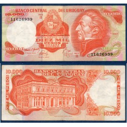 Uruguay Pick N°53b, TTB Billet de banque de 10000 Pesos 1974