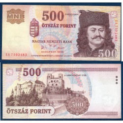 Hongrie Pick N°188d, Billet de banque de 500 Forint 2005