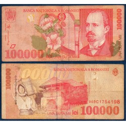 Roumanie Pick N°110, TB Billet de banque de 100000 leï 1998